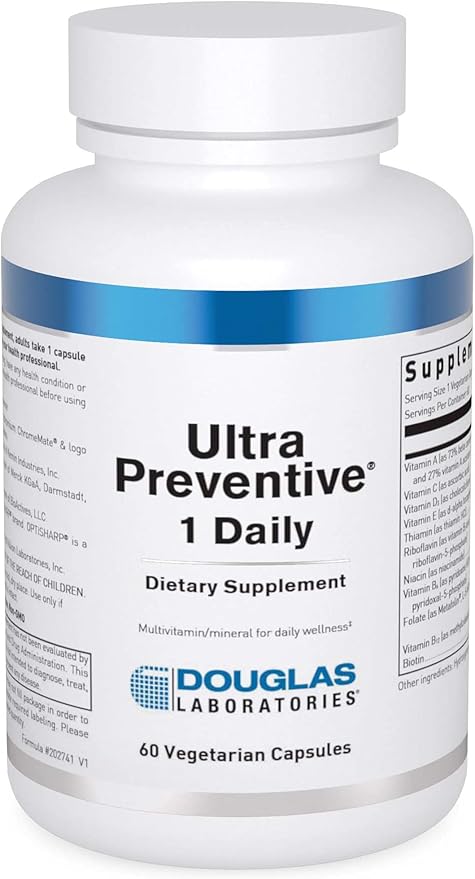 Douglas Laboratories Ultra Preventive 1 Daily | Multivitamin and Mineral Supplement to Support Energy Production, Immune Function, and Overall Health* | 60 Capsules