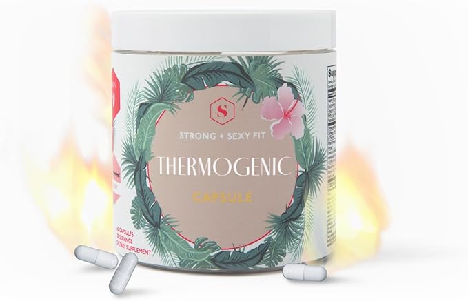 Strong + Sexy Fit, Weight & Diet Support Health Supplement, Workout Supplements, Natural Energy with Green Tea Extract, Appetite & Metabolism Support, Supplements for Women, Unflavored, 60 Capsules