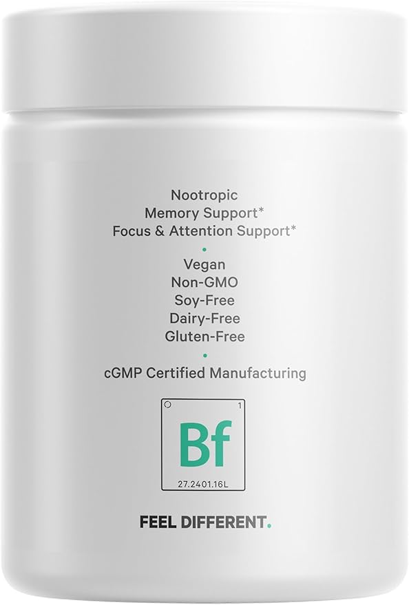 Codeage Brain Focus Vitamins+ Nootropic Supplement with Citicoline as Cognizin, Panax Ginseng, Resveratrol, Gotu Kola, Vitamin B12 Methylcobalamin - Liposomal Delivery - Non-GMO - 60 Capsules