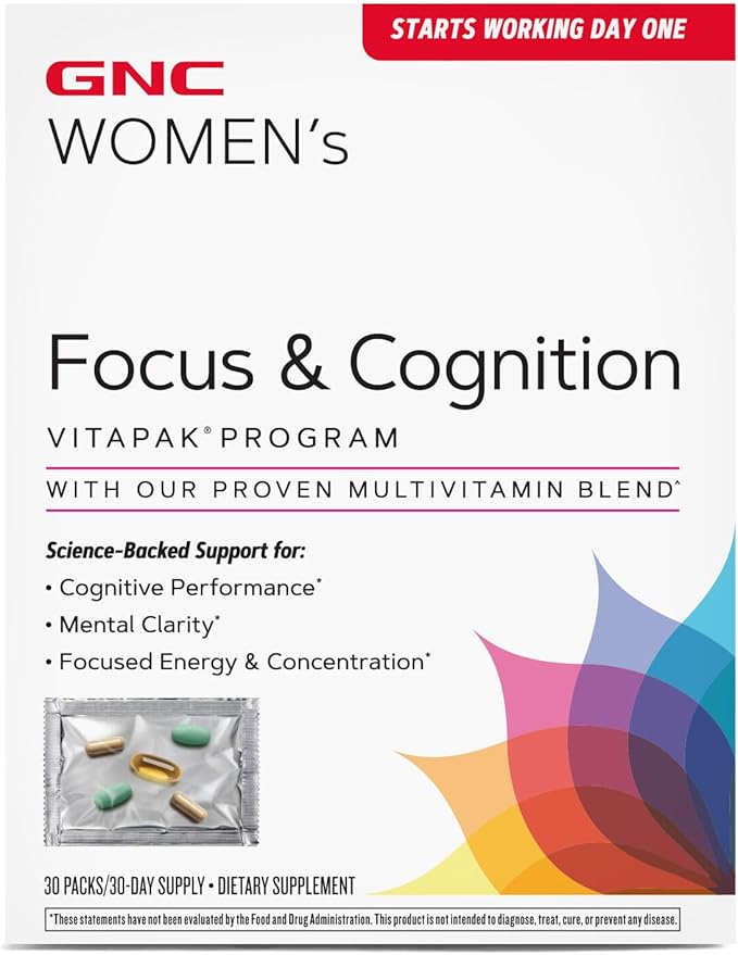 GNC Women's Focus & Cognition Vitapak Program (30 Servings)