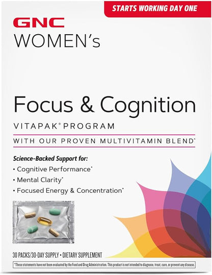 GNC Women's Focus & Cognition Vitapak Program (30 Servings)