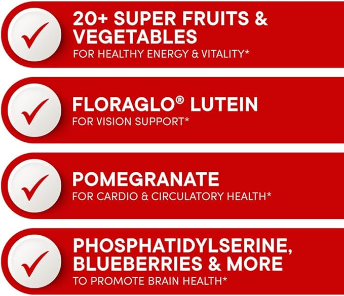Purity Products Super Reds Powder Phytonutrient Superfood Drink Mix w/FloraGLO Lutein - Phytonutrient Blend containing Polyphenols, Antioxidants & More - 330 Grams - 30 Day Supply