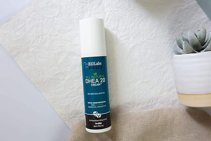 BIOLABS PRO All Natural Bioidentical 20mg Dhea Cream - Two Month Supply - for Men or Women (Unscented - 3.0oz)