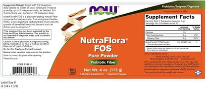 NOW Nutra Flora Fos, 4-Ounces (Pack of 2)