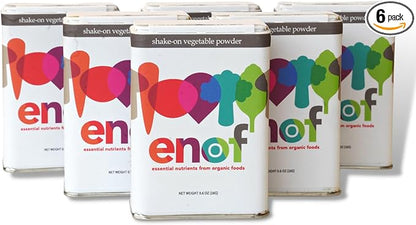 ENOF Organic Powder Supplement Made with 10 Organic Fruits & Vegetables, Gluten-Free, Non-GMO, 6 Mo. Supply