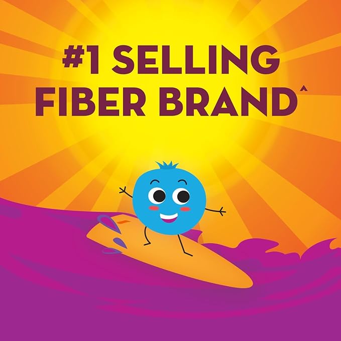 Metamucil Kids Fiber Supplement Gummies, No Sugar Added, 5g Prebiotic Plant-Based Fiber Blend, Mixed Berry Flavored, 120ct Gummies