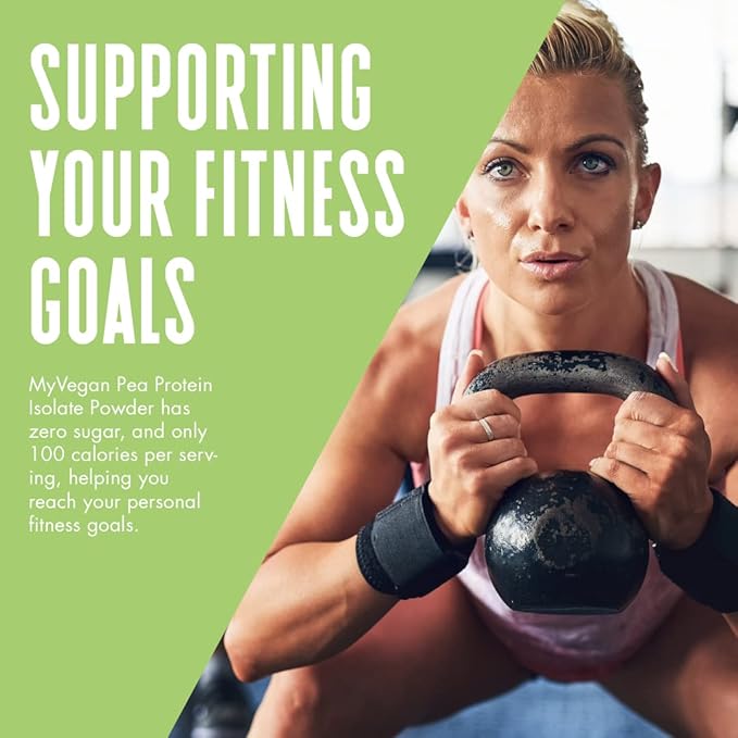 Myprotein® - MYVEGAN Pea Protein Isolate Powder - Natural Plant Based Protein Powder - Gluten Free, Sugar Free, Vegan Fitness Nutrition - Recovery w/Amino Acids - Unflavored, 2.2 Lb (40 Servings)