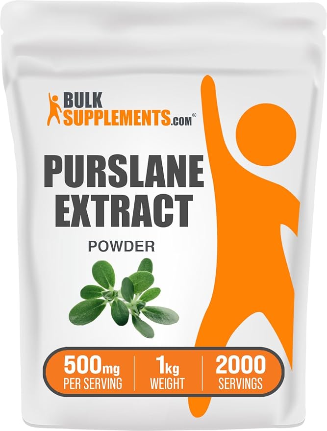 BulkSupplements.com Purslane Extract Powder - Portulaca Oleracea Extract, Purslane Supplements - from Purslane Herb, Gluten Free, 500mg per Serving, 1kg (2.2 lbs) (Pack of 1)