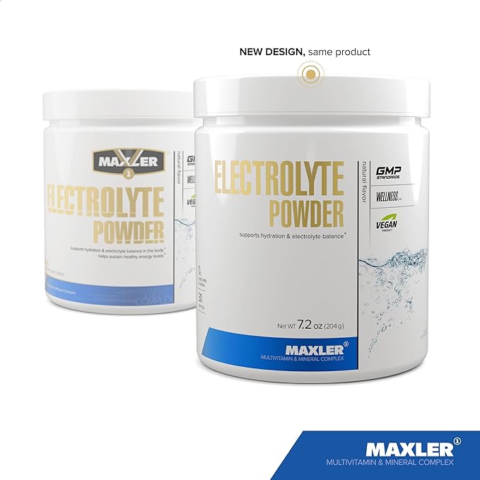 Maxler Electrolyte Powder - Hydration Powder Electrolyte Drink Mix with Trace Mineral Complex - Keto Electrolytes Powder with Natural Flavors and Sweeteners 30 Servings - Natural