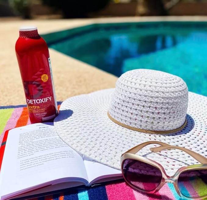 Detoxify – Xxtra Clean Herbal – Tropical Fruit Flavor - 20 oz – Professionally Formulated Extra Strength Herbal Detox Drink – Enhanced with Ginseng Extract & Milk Thistle Extract - Plus Sticker