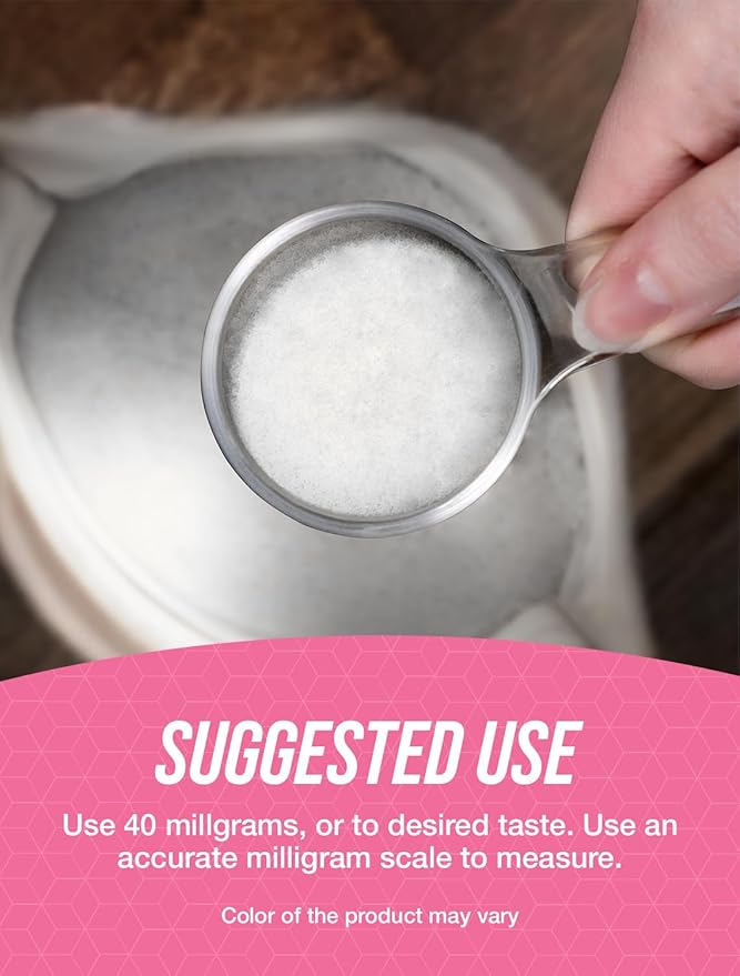 BulkSupplements.com Stevia Extract Powder - Stevia Sweetener, Pure Stevia Powder - Zero Calorie Sweetener, Gluten Free, 40mg per Serving, 250g (8.8 oz) (Pack of 1)