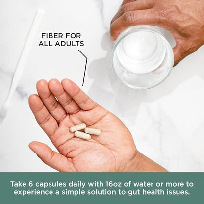 Pure for Men Daily Psyllium Husk Fiber Supplement Pure for Her | Digestive Regularity & Gut Health Support | Soluble Fiber Powder, 2,175mg Per Serving | 250 Capsules