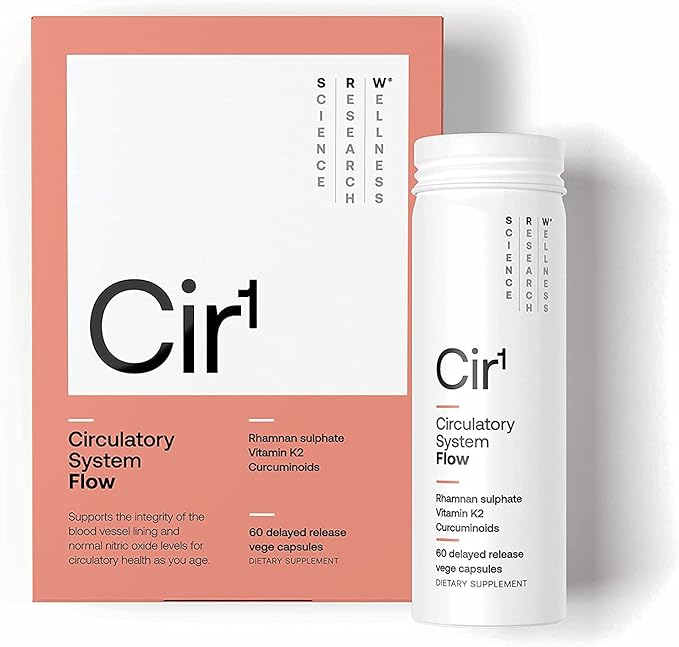 SRW Laboratories Cir¹ Flow | Support Normal Blood Pressure & Nitric Oxide Levels, Supports Blood Vessel Structure & Integrity (60 Count (Pack of 1))