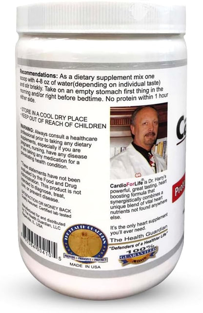 Cardio for Life L-Arginine Powder 16oz - Pina Colada - Natural Nitric Oxide Supplement for Cardiovascular Health - Increase Energy