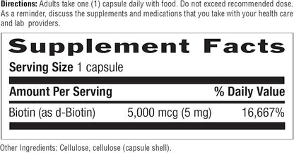 Country Life Country Life Biotin 5 mg Vegicaps, 120 Count