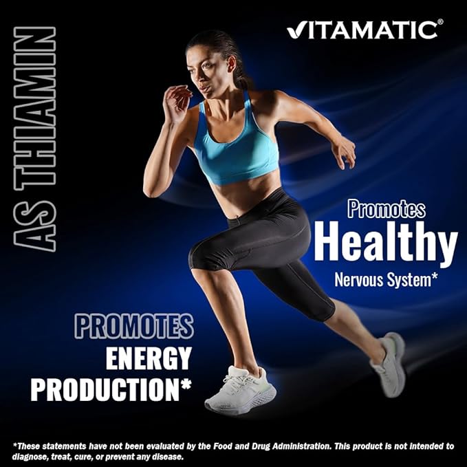 Vitamatic Vitamin B1 (Thiamine) 500mg, 120 Capsules