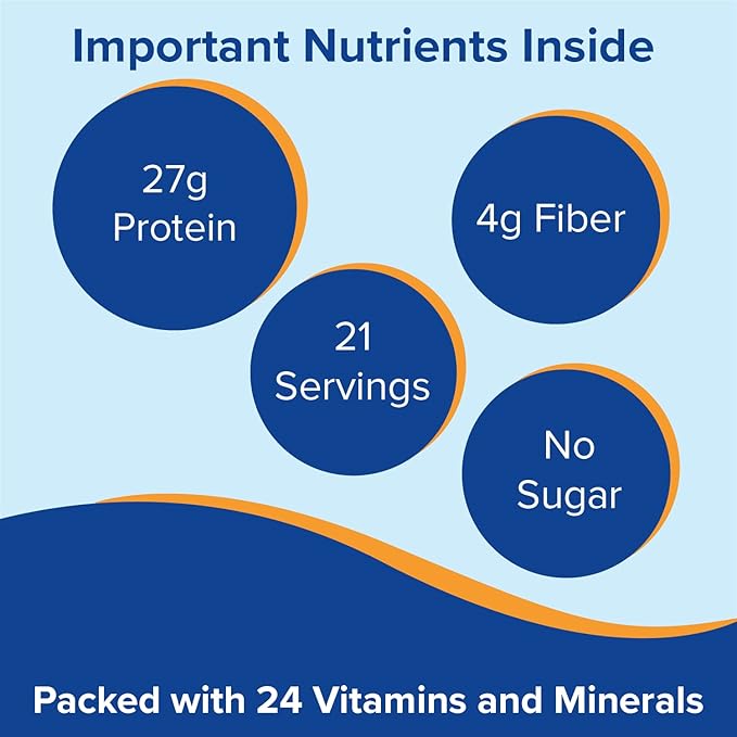 Bariatric Fusion Unflavored Meal Replacement 27g Protein Powder, 21 Serving Tub for Bariatric Surgery Patients Including Gastric Bypass and Sleeve Gastrectomy - No Gluten, Aspartame or Sugar