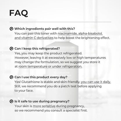 [Skin&LAB] Glutathione Ampoule Toner 6.76 fl oz, Improve Dart Spot, Hyperpigmented, Skin Clarity, Korean Toner for Sensitive Skin