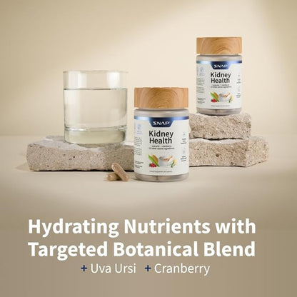 Snap Supplements Kidney Health Support, Kidney Cleanse Detox & Repair Formula, Uva Ursi Capsules, Kidney Supplement Kidney Restore, 15 Vitamins Plants & Herbs (60 Capsules)