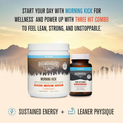 Morning Kick, Greens Superfood Powder Supplement with Ashwaganda, Collagen, Probiotics, Supports Energy Levels, 30 Servings (Strawberry Lemonade) by Chuck Norris