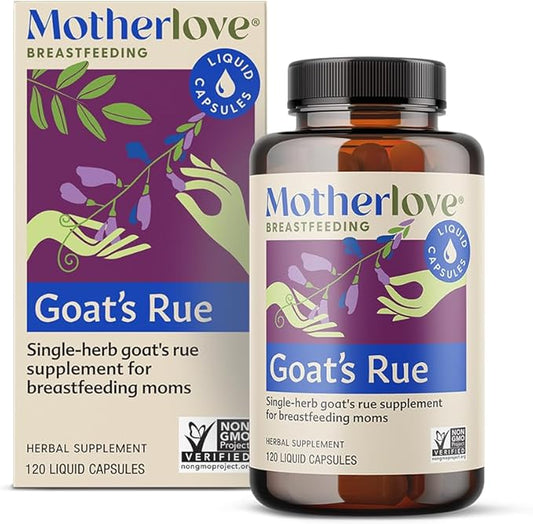 Motherlove Goat’s Rue (120 Liquid caps) Lactation Supplement for Breast Tissue Development & Supporting Breast Milk Supply —Non-GMO, Organic Herbs, Vegan, Kosher, Soy-Free