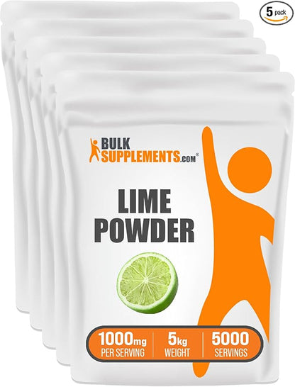 BulkSupplements.com Lime Powder - Yogurt Add in Powder - Smoothie Add in Powder - Fruit Powder - Healthy Skin Supplement (5 Kilograms - 11 lbs)