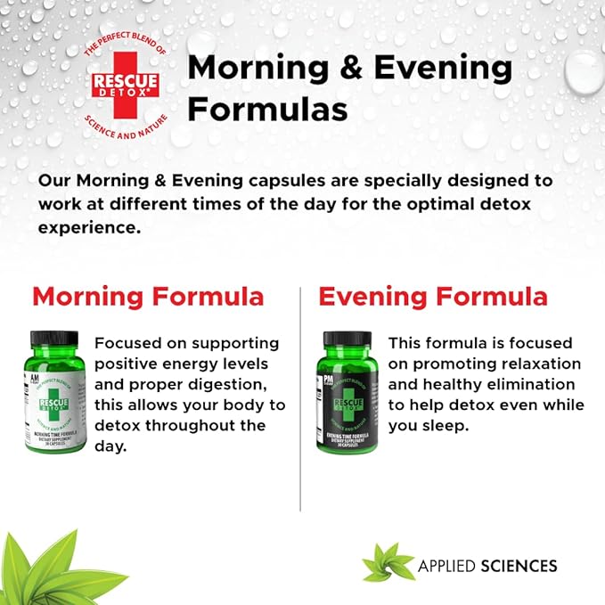 Rescue Detox 5 Day Permanent Detox Kit - 72ct Capsules | Comprehensive Full Body Cleanse with Bonus Instant ICE Caps