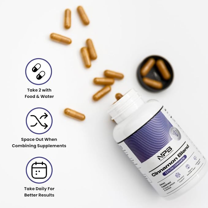 Nature's Pure Blend Cinnamon Blend Ceylon Cinnamon - Turmeric (95% Curcuminoids) - Natural Herbs - Natural Supplement - 2,225 MG - 90 Vegetable Capsules