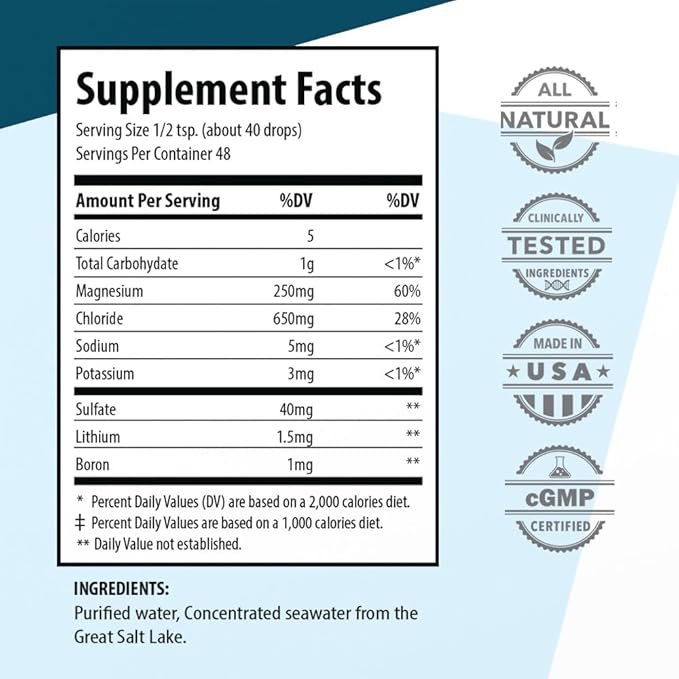Waiora Essential Trace Minerals | Help Replenish Key Trace Minerals | 60+ Ionic Trace Minerals | Support Body’s Essential Functions, pH Balance | Plus Electrolytes for Hydration (4 Bott /192 serv)