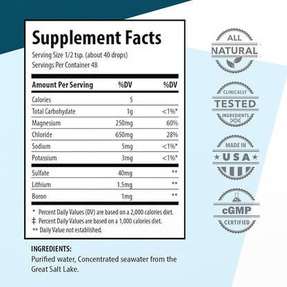 Waiora Essential Trace Minerals | Help Replenish Key Trace Minerals | 60+ Ionic Trace Minerals | Support Body’s Essential Functions, pH Balance | Plus Electrolytes for Hydration (2 Bott / 96 serv)