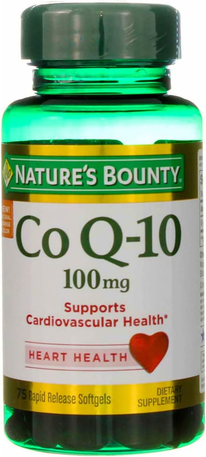 Nature's Bounty Co Q-10 100 mg Dietary Supplement Softgels - 75 ct, Pack of 2