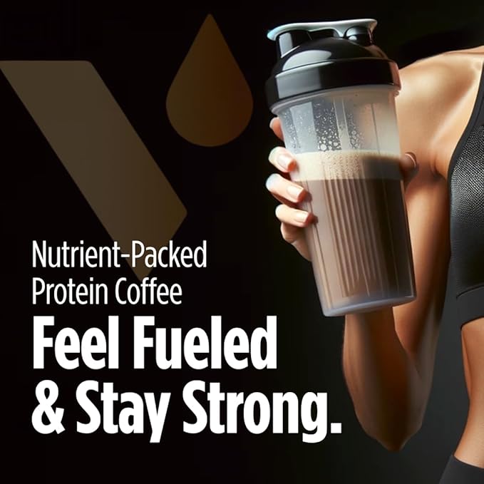 VitaCup Slim Protein Coffee Shake for Diet Support, Instant Coffee w/Whey Protein Powder, B Vitamins & Fiber, Dietitian Developed for Performance & Taste, Make as Iced Coffee or Shake, 3 Bags