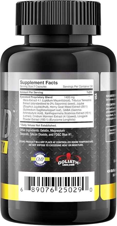 Goliath Labs Men's Booster Capsules [60 Veg Capsules/Bottle] Natural Strength Gainer Pills for Enhancing Male Energy - Supports Longevity, More Volume - Multivitamin Health Supplements