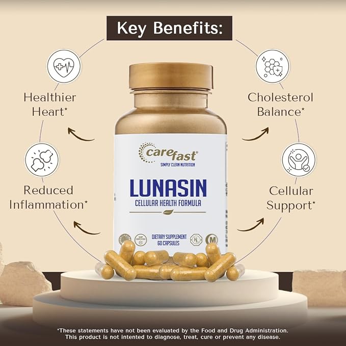 Lunasin│Cellular Health Supplement Vegan Friendly | Cardiovascular Wellness, Triple-Antioxidant Defense, and Epigenetic Support for Optimal Health