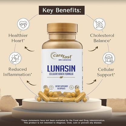 Lunasin│Cellular Health Supplement Vegan Friendly | Cardiovascular Wellness, Triple-Antioxidant Defense, and Epigenetic Support for Optimal Health