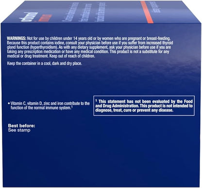 Orthomol Immun Vial, Immune Support Supplement,Capsule 30-Day Supply, Vitamins A, B, C, D, E, Zinc, Iodine