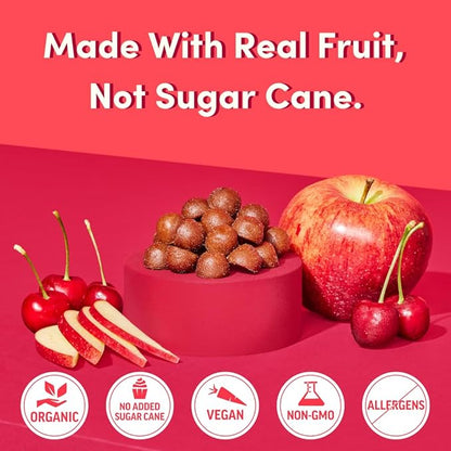 Llama Naturals Real Fruit Gummy Vitamins for Men | No Added Sugar Cane | Whole Food Multivitamin Gummies | Vegan, Organic, Chewable | 120 ct | 30 Day Supply | Cherry