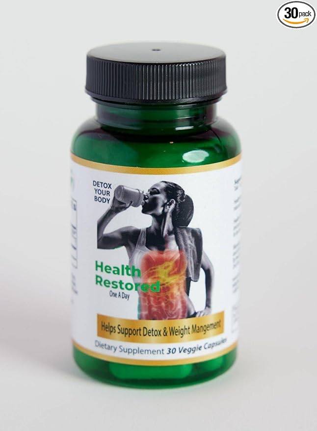 Health Restored Comprehensive Detox & Wellness Support for Men and Women - Premium 100% Clinoptilolite Zeolite Capsules - Supplement Robust Health Support with No Additives