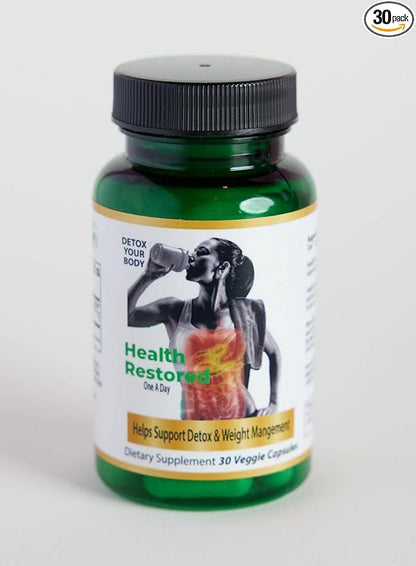 Health Restored Comprehensive Detox & Wellness Support for Men and Women - Premium 100% Clinoptilolite Zeolite Capsules - Supplement Robust Health Support with No Additives