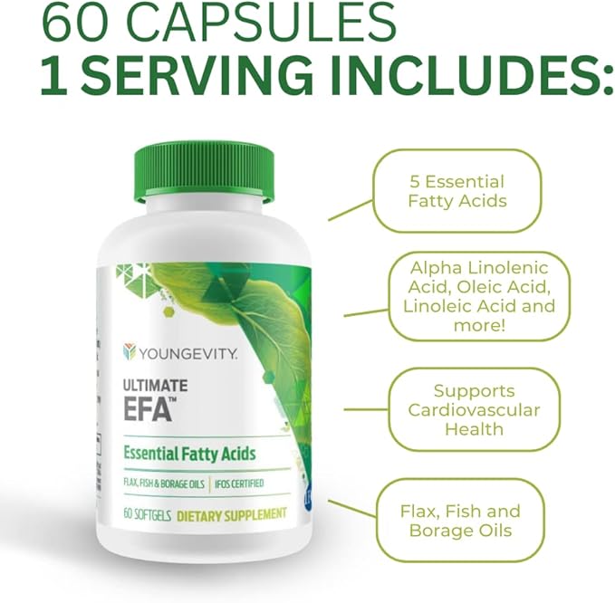 Youngevity Essential 90 Pak - Ultimate All-in-One Multivitamin Combo - Ultimate Tangy Tangerine + Ultimate EFA - 90 Essential Vitamins, Minerals, Amino Acids, Fatty Acids (30 Servings)