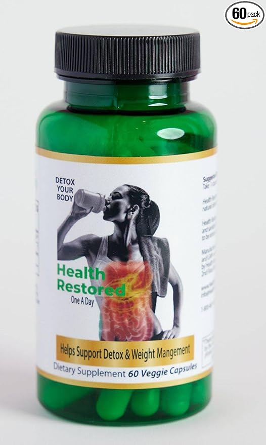 Health Restored Comprehensive Detox & Wellness Support for Men and Women - Premium 100% Clinoptilolite Zeolite Capsules - Supplement Robust Health Support with No Additives