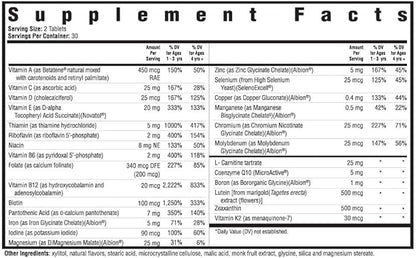 Seeking Health Kids Multivitamin Chewable MF, Formulated for Children’s Health, Methyl-Free, with Folinic Acid, Vitamin B12, Riboflavin, Vitamin A, Vegetarian (60 Chewable Tablets)*
