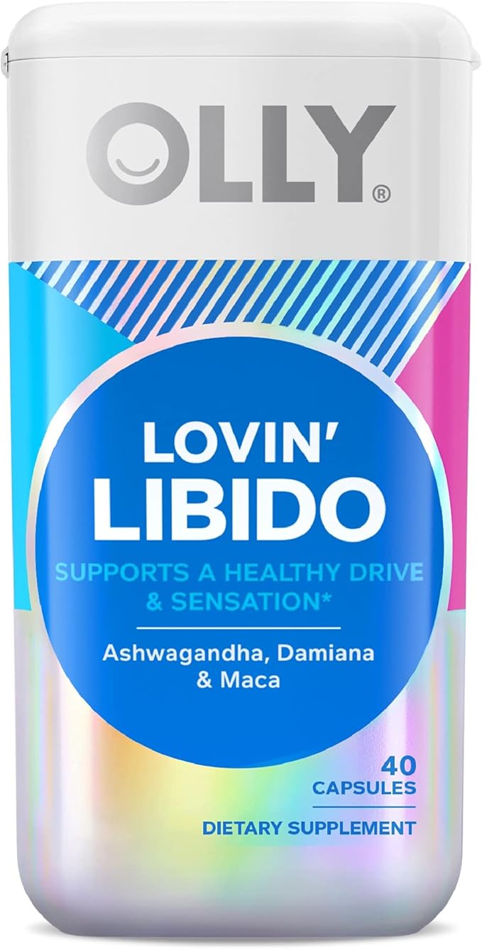 OLLY Lovin Libido Capsules, Boost Desire With Ashwagandha, Maca & Damiana, Vegetarian, Supplement for Women, 20 Day Supply (40 Count)