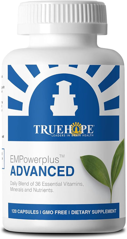 Truehope EMPowerplus Advanced Multivitamin for Women and Men - Broad-Spectrum Essential Multivitamin and Chelated Minerals to Support Cognitive Functions - Original Formulation - 120 Capsules