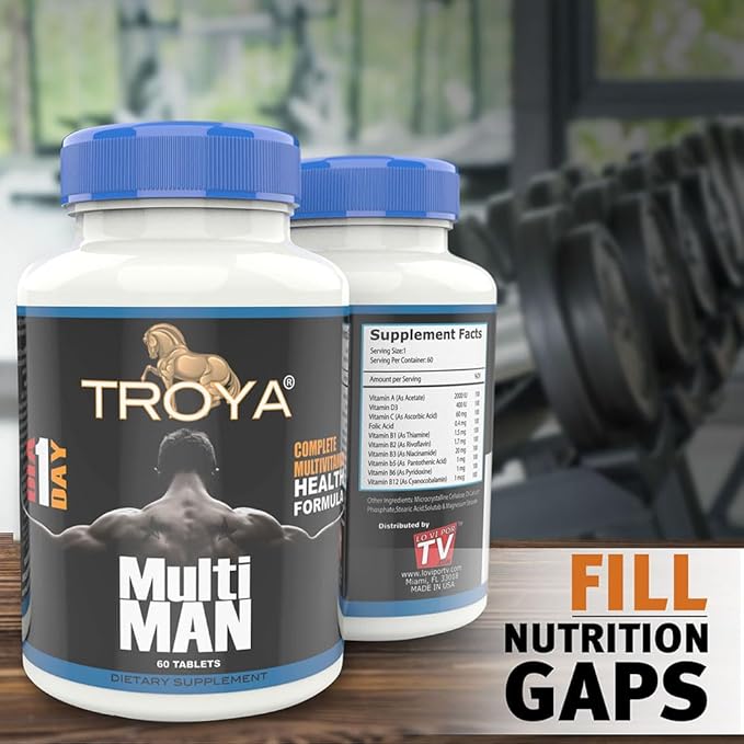 Multivitamin for Men - Daily Mens Multivitamins Supplement. Mens Vitamins A, C, D, B1, B2,B3,B5, B6 & B12, Zinc & More.