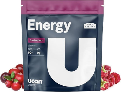 UCAN Energy Powder, Cran-Raz, Keto, Sugar-Free Pre & Post Workout for Men & Women, Non-GMO, Vegan, Gluten-Free, Great for Runners, Gym-Goers and High Performance Athletes | 28 Servings (24.6 Ounces)