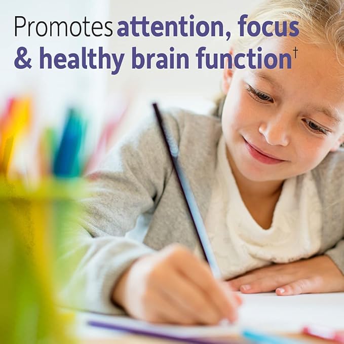 Garden of Life Dr. Formulated Attention and Focus for Kids, Supplement Promotes Healthy Brain Function, Concentration with Organic Wild Blueberry, Pine Bark, Vitamin C, D and Probiotics, 60 Count
