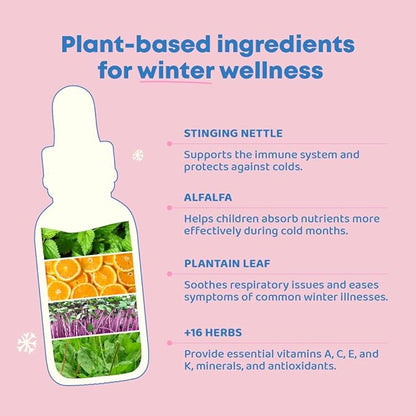 JoySpring Vital Vits - Kids Liquid Multivitamin - 1 fl oz (30 Servings) | Herbal Liquid Vitamins for Kids | Natural Flavor | Toddler Liquid Multivitamin for Kids with Elderberry, Spirulina, and More