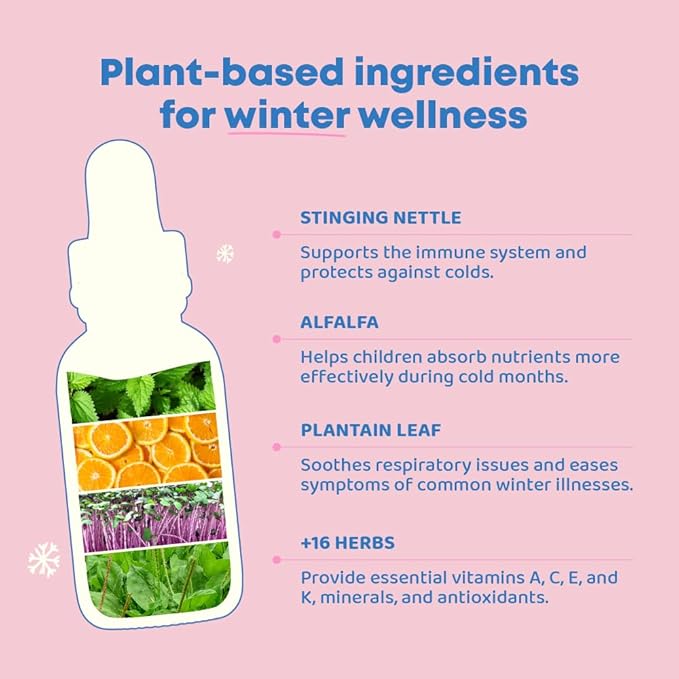 JoySpring Vital Vits - Kids Liquid Multivitamin - 2 fl oz (60 Servings) | Herbal Liquid Vitamins for Kids | Natural Flavor | Toddler Liquid Multivitamin for Kids with Elderberry, Spirulina, and More