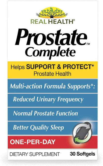 Real Health Prostate Complete - Prostate Supplements for Men, Prostate Health, Prostate Relief, Saw Palmetto for Men, One-per-Day Prostate Formula - 30 Count